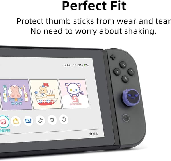 NINTENDO SWITCH LITE OLED-KNAPPGUMMIER SILIKON SPIRIT GUIDE x4
