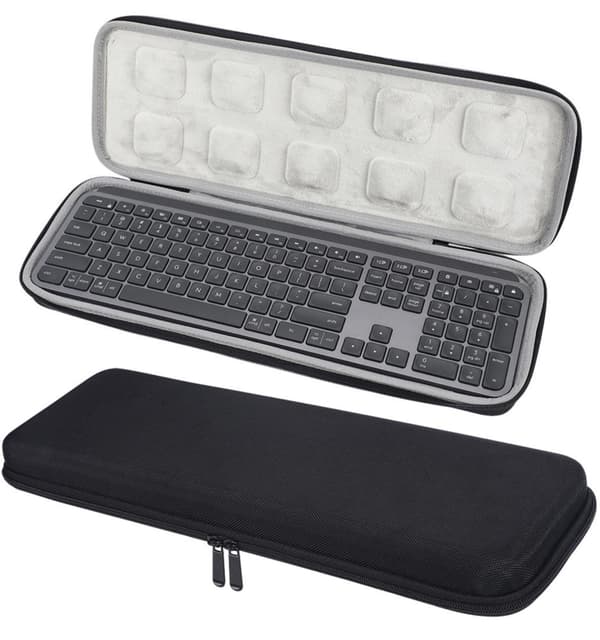 Kova kotelo Logitech MX KEYS -näppäimistölle