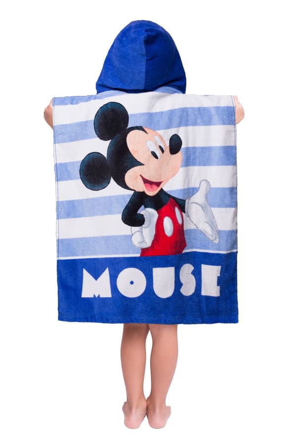 MICKEY BØRNEHÅNDKLÆDE MED HÆTTE PONCHO DISNEY BADEBÆK