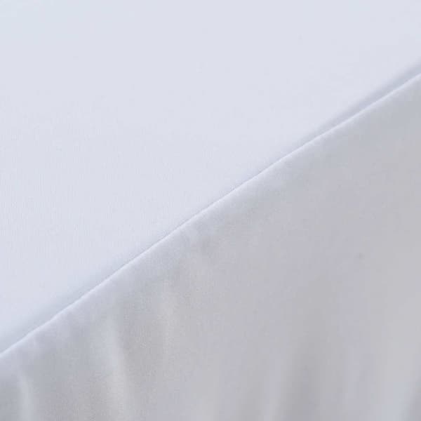 vidaXL Elastiska dukar med volanger, 2 st, 183 x 76 x 74 cm, vit