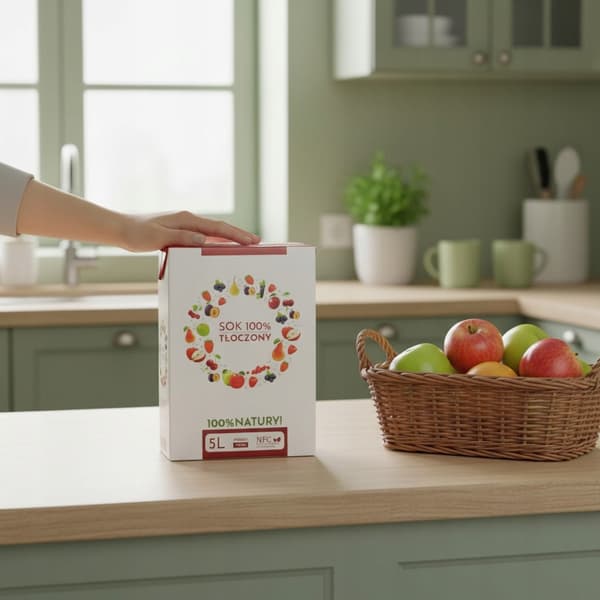 Äppeljuicekartong 100 % pressad 5L BAG IN BOX förpackning solid