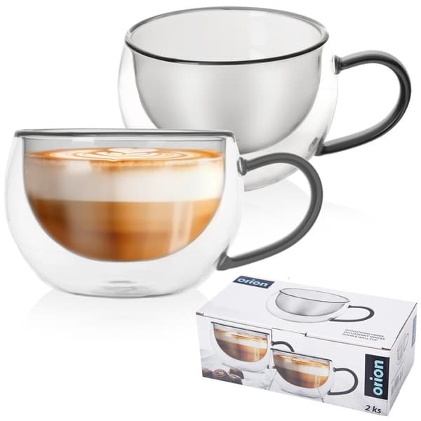 Termoglas med dubbel vägg för kaffe och te DOUBLE 300 ml 2 st