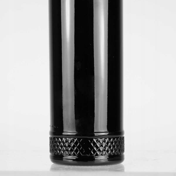 10x Glasflaskor KRISTALL 500ml SVARTA ELEGANT för Alkoholpresent