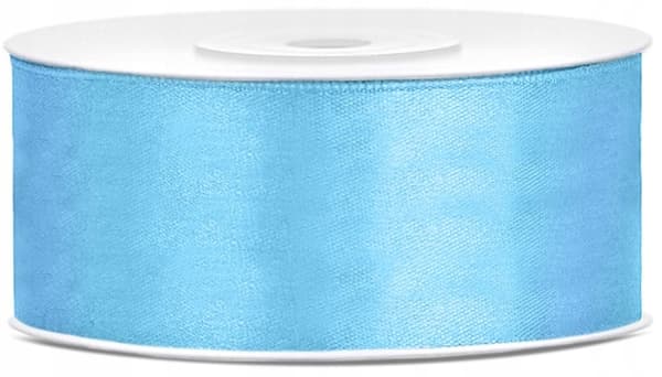 Satinband, blått, 25mm/25m