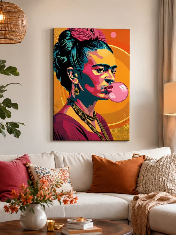 Målning med siffror med ram Frida Kahlo 40x50 cm