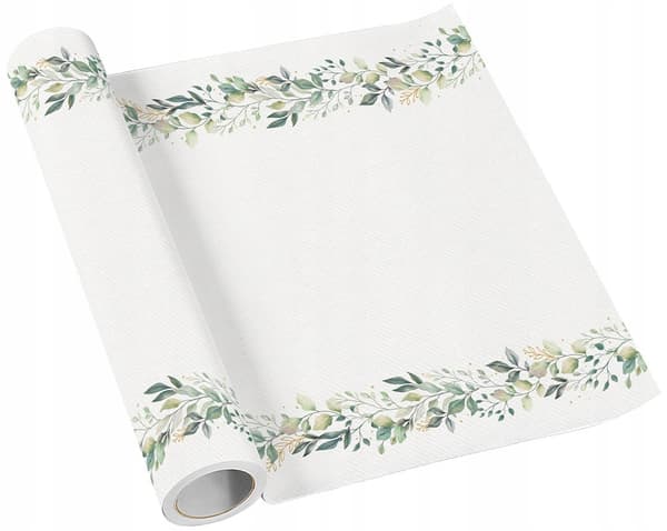 Dåbssæt Bordløber Servietter Etui Lommer Eukalyptus Boho