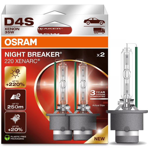 Osram Nattebryder Xenarc D4S NL 220% Sæt