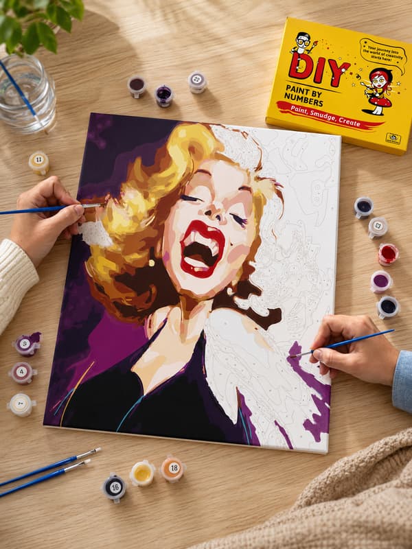 Maleri efter tal med ramme Billeder til maleri - Marilyn Monroe 40x50 cm