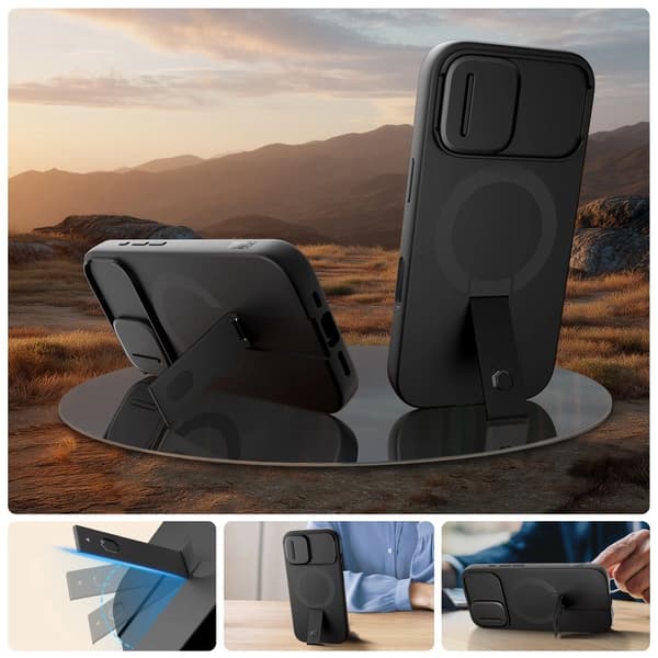 Tech-Protect Kevlar Aura MagSafe -kotelo iPhone 17:lle - musta