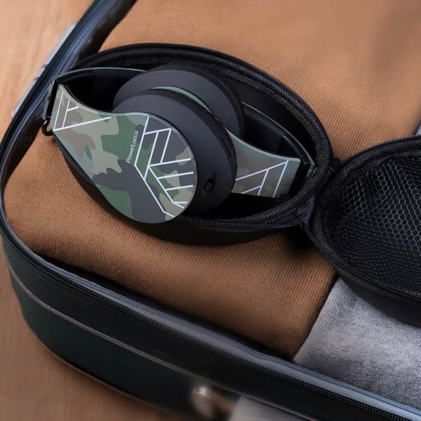 PowerLocus Langattomat naamiointikuvioiset BLUETOOTH / microSD / FM-kuulokkeet