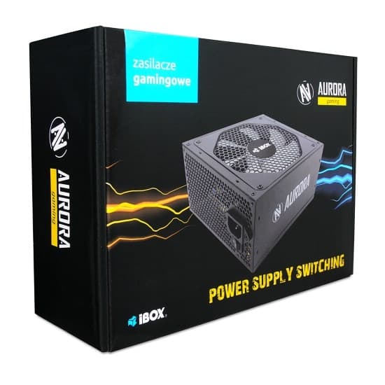 IBOX Aurora 600W computerstrømforsyning, 14 cm blæser