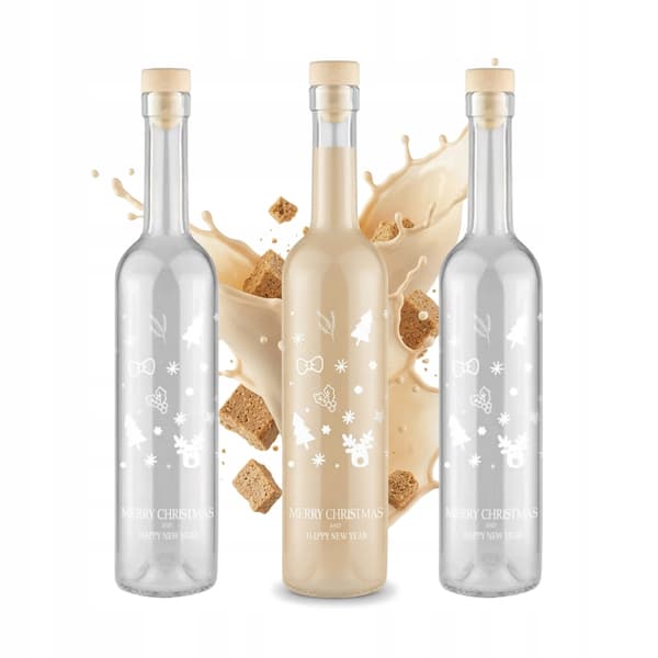 JULFLASKA 500ML + KORK Presentflaskor med tryck Futura 0,5l