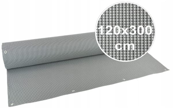 Altanafdækning med mesh, sølv, dekorativ, 1,2x3 m
