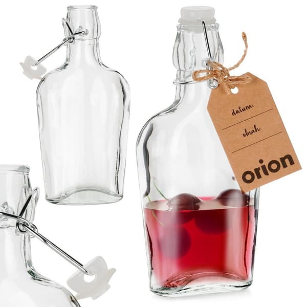 Glasflaske med klemme 180 ml