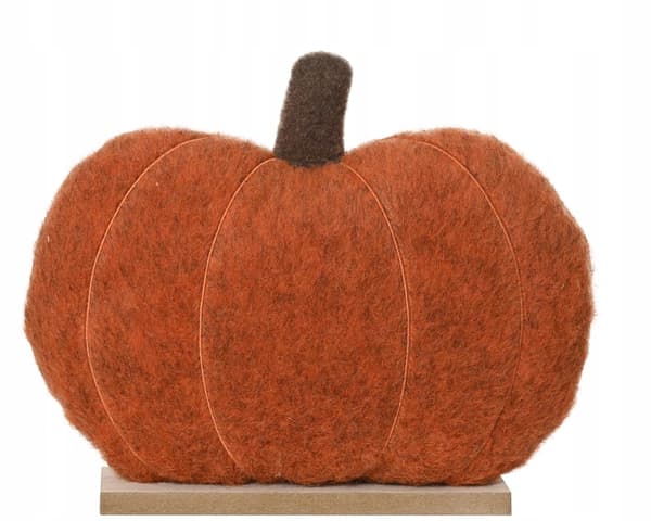 Efterårsgræskar til Halloween-bord, polyester, orange, 23,5 cm, 1 stk.