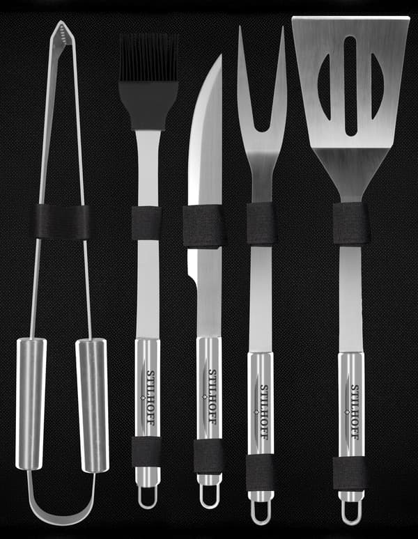Tillbehörsset för STILHOFF GRILL bestick 7 delar 5+ låda + brännare