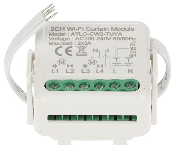 ATLO-CW2 dubbelrullgardinsstyring Wi-Fi Tuya Smart