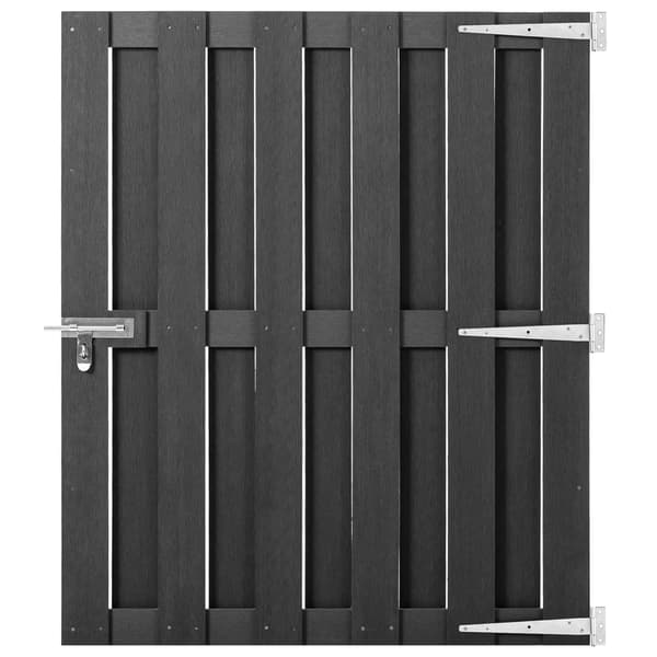 vidaXL Puutarhan portti, WPC, 100 x 112 cm, Harmaa