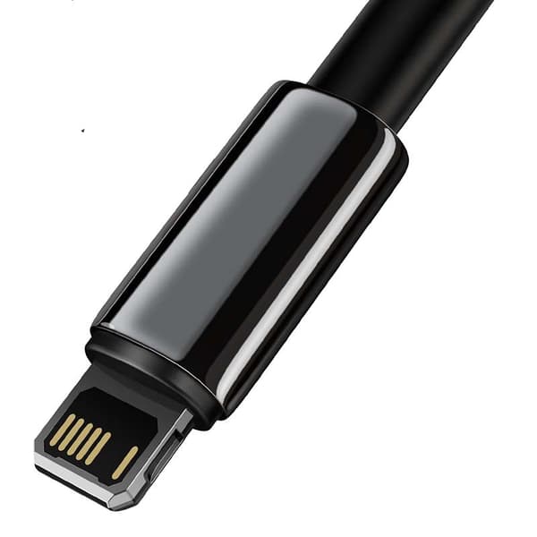 Baseus Tungsten Gold USB-Lightning-kaapeli, 2.4A, 1m (musta)