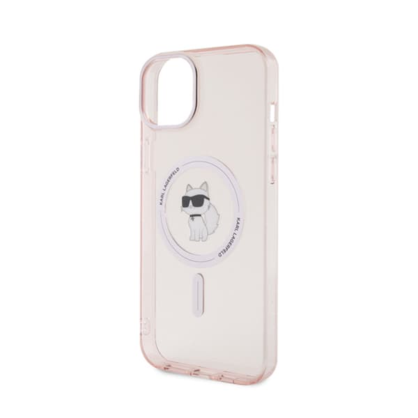 Karl Lagerfeld IML Choupette MagSafe - iPhone 15 Plus cover (lyserød)