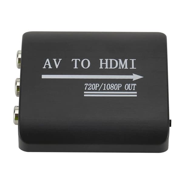 AV CVBS 3x RCA - HDMI -muunnin musta