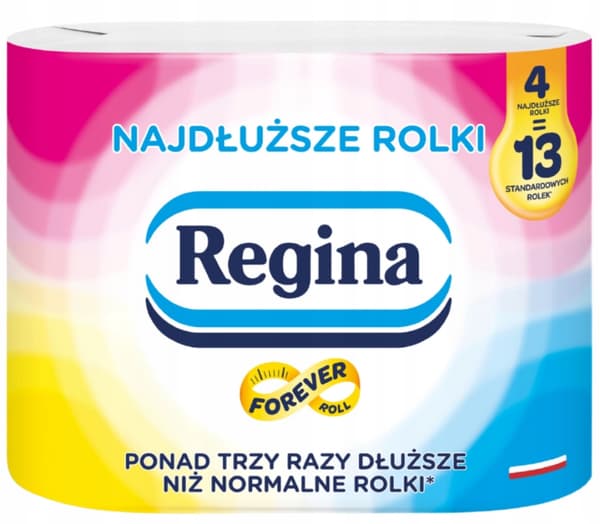 Regina Toiletpapir 4 ruller store ruller effektivt og lugtfrit