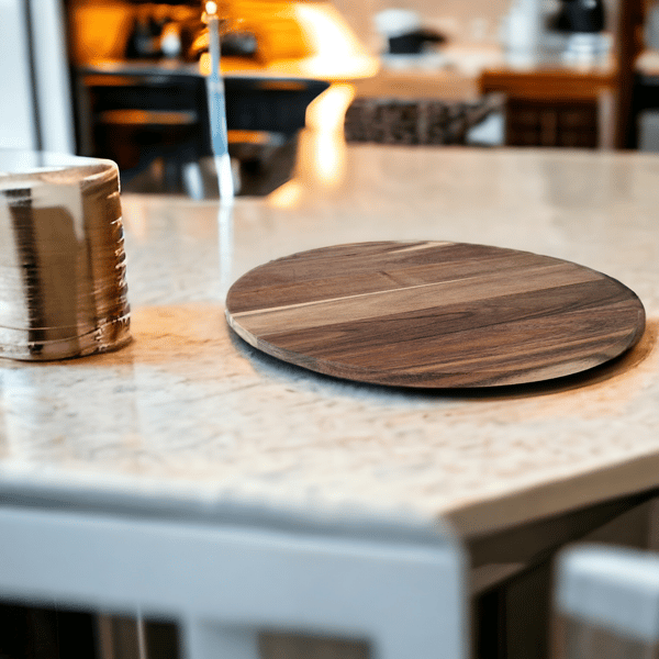 VÄNDBRÄTA 35 CM TRÄPIZZATALLRIK OSTSERVERINGSTALLRIK