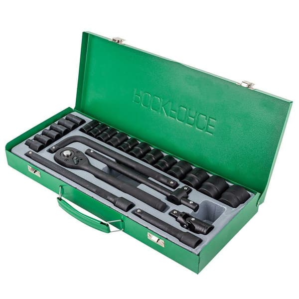 ROCKFORCE SLAGNØGLE SÆT 24 DELE 1/2" 6-VINKEL (8-32 mm)