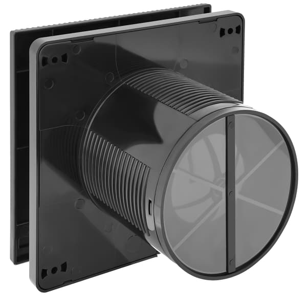 VENTIS LINEA 100 Svart H+T badrumsfläkt