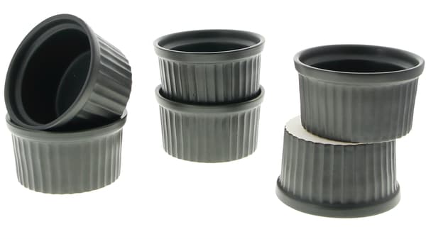 6x Crème brûlée muffinkopper i porcelæn