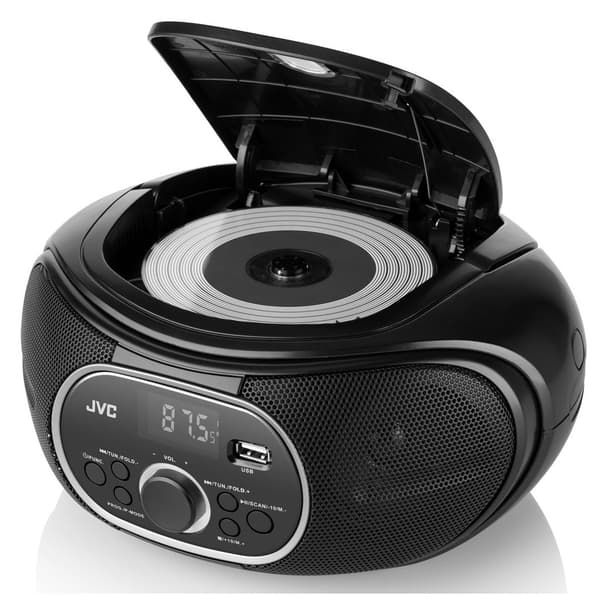 JVC RD-E221B Högtalare svart, CD, USB, 2.6W