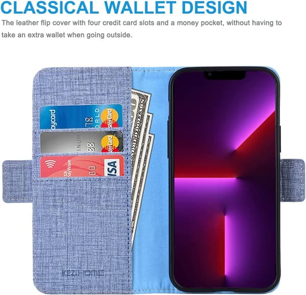 LÄPPÄSUOJA APPLE IPHONE 13 PRO MAX 6.7" SINISEN HARMAA 2X LASIA