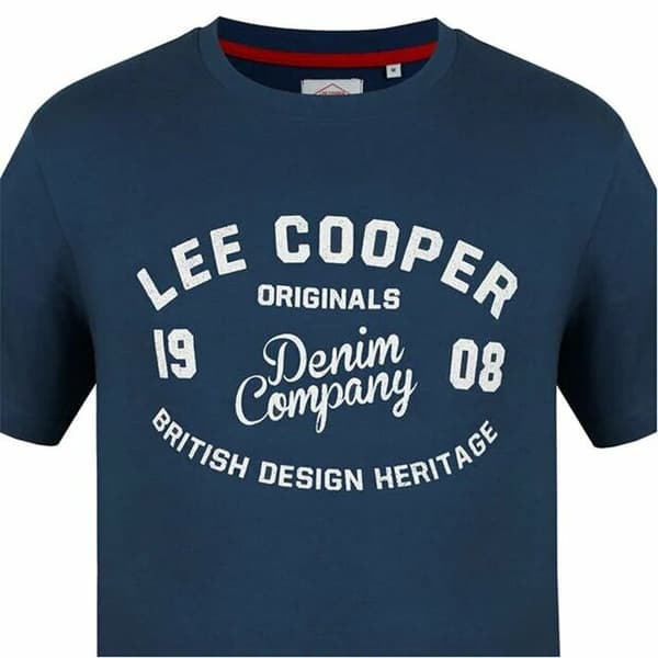 Lee Cooper herrblå C-logotyp-t-shirt, storlek XL