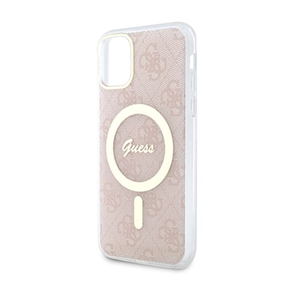Guess 4G MagSafe - iPhone 11 -kotelo (vaaleanpunainen)