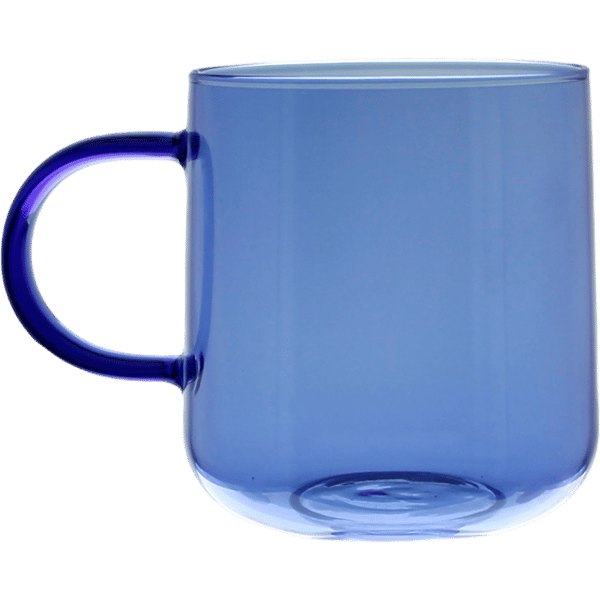 GLASMUGG FÖR KAFFE OCH TE 310 ml. 8,7 cm BLÅ