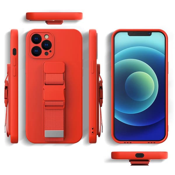 Repfodral gelfodral med snodd kedja väska snodd iPhone XR blå