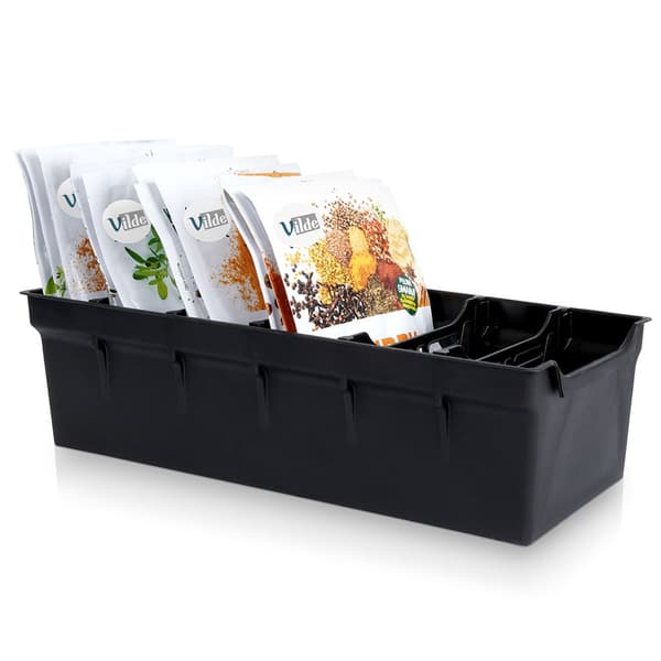 Opbevaringorganizer til krydderier sort 30x13x8 cm