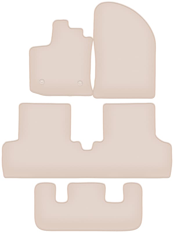 PREMIUM beige gulvmåtter til: Dacia Lodgy 7 sæder 2012-