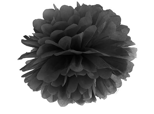 Paperipompom musta 25 cm 1 kpl