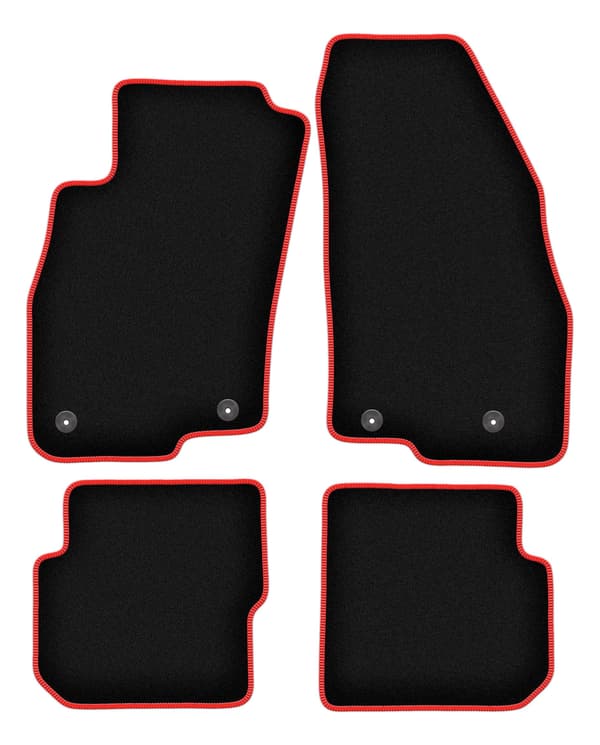 Sametti-matot punaisella reunalla Alfa Romeo Mito hatchback (2008-2019)