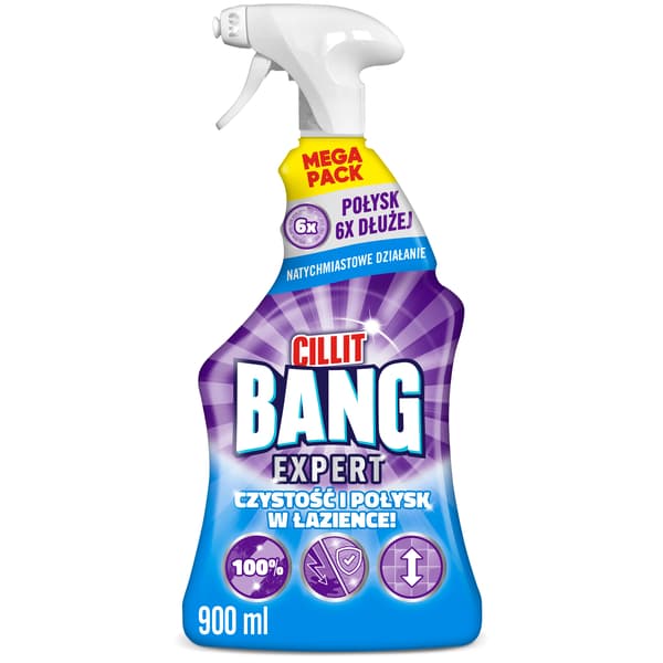 Cillit Bang Power Cleaner renlighed og glans til badeværelset 900ml spray