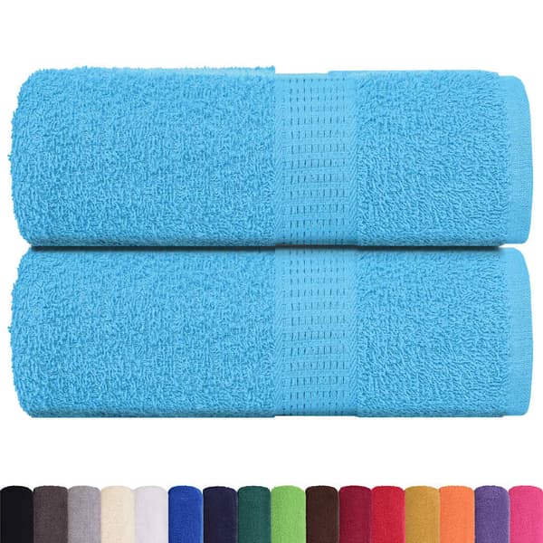 vidaXL Handdukar, 2 st, Turkos, 30x30 cm, 100 % bomull
