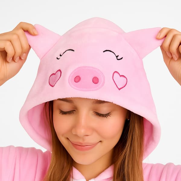 Kigurumi-pyjamas Rosa Gris Storlek: 145 - 155 cm