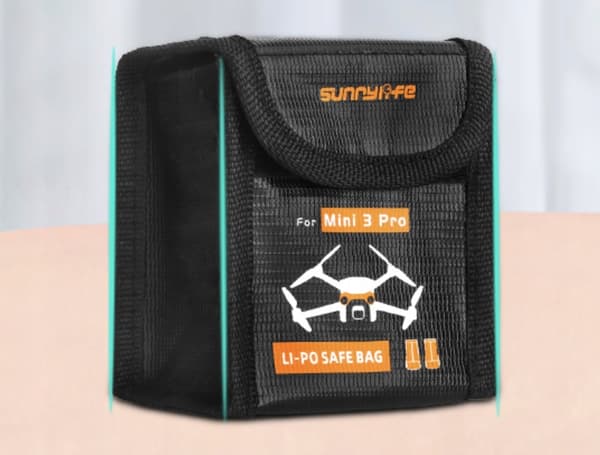 Sikker brandsikker kuffert med 3 batterier til DJI Mini 3 / 3 Pro / 4 Pro