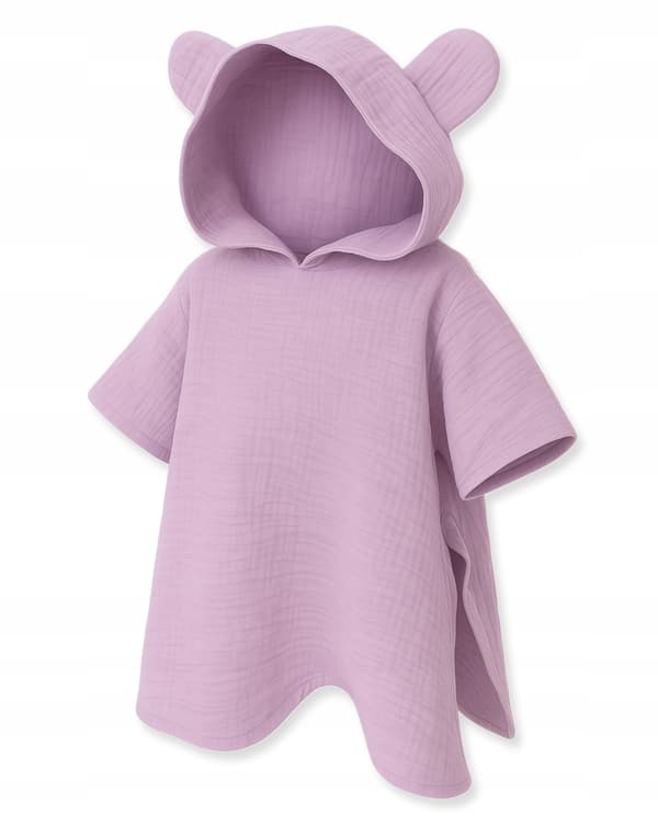 Lasten silkkiponcho 86-104 rantaliiviosa Lilja