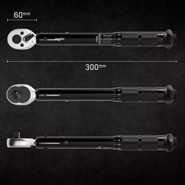 MJW Momentnøgle 3/8" 19-110 Nm Sort