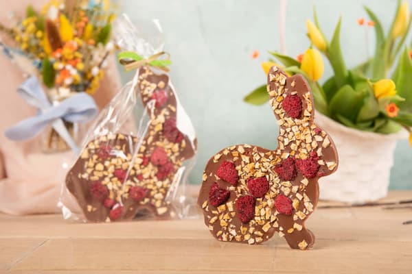stor chokoladehare 100 g påske gave frugter