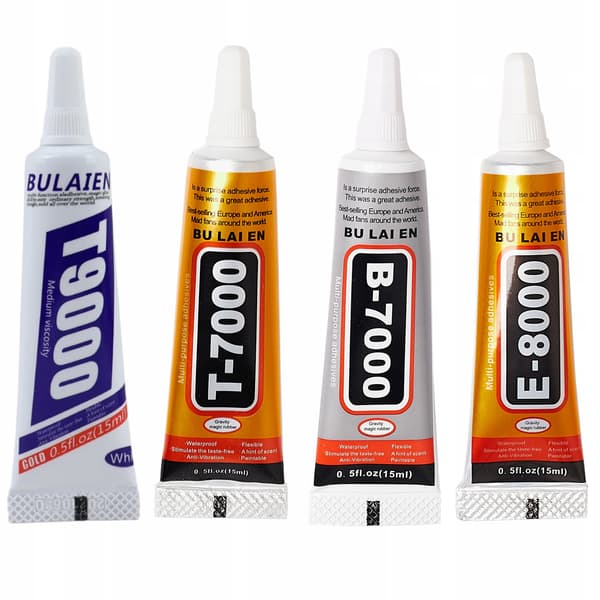 Set med 4 lim T-9000 T-7000 E-8000 B-7000 för montering 15 ml