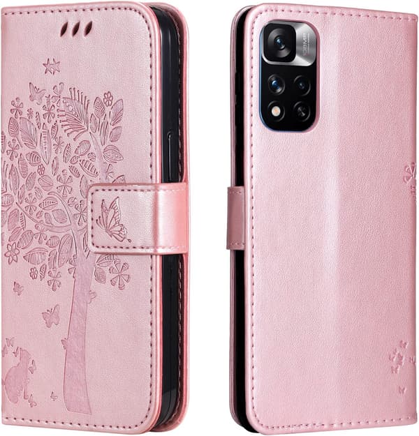ROSA FLIPSKAL TILL XIAOMI REDMI NOTE 11 PRO/PRO+ 2x HÄRDAT GLAS