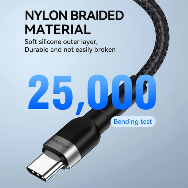 Wozinsky WNBCL1 Lightning / USB-C PD -kaapeli 30W 1 m - musta